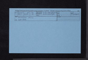 Drummore Castle, NX64NE 30, Ordnance Survey index card, Recto