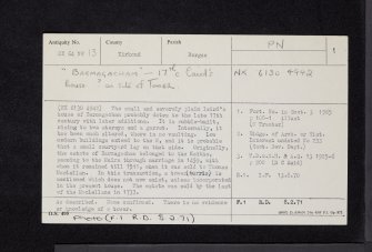 Barmagachan, NX64NW 13, Ordnance Survey index card, page number 1, Recto