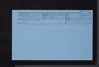 Borgue Old House, NX64NW 17, Ordnance Survey index card, Recto