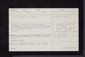 Clauchendolly, NX64NW 20, Ordnance Survey index card, page number 1, Recto