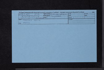 Trostrie Motte, NX65NE 5, Ordnance Survey index card, Recto