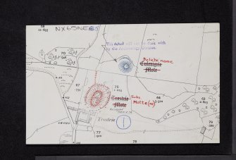 Trostrie Motte, NX65NE 5, Ordnance Survey index card, Recto