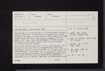 Park, Tongland, NX65NE 6, Ordnance Survey index card, page number 1, Recto
