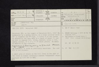 Cairntosh Hill, NX65NW 2, Ordnance Survey index card, page number 1, Recto