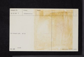 Boreland Mote, NX65SW 7, Ordnance Survey index card, page number 1, Recto