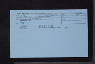 Boreland Mote, NX65SW 7, Ordnance Survey index card, Recto