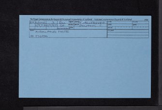 Kirkland Mote, NX66NE 3, Ordnance Survey index card, Recto
