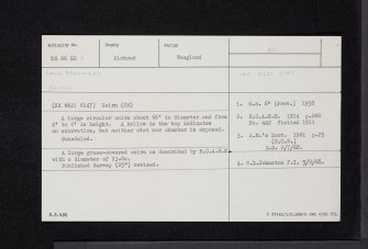 Loch Mannoch, NX66SE 3, Ordnance Survey index card, Recto