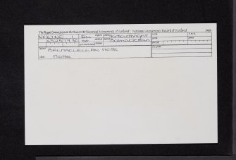 Balmaclellan Mote, NX67NE 1, Ordnance Survey index card, Recto