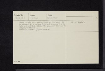 Dalarran Holm, NX67NW 1, Ordnance Survey index card, page number 2, Verso