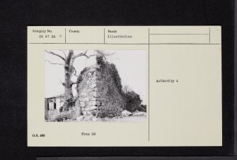 Shirmers Castle, NX67SE 4, Ordnance Survey index card, Recto