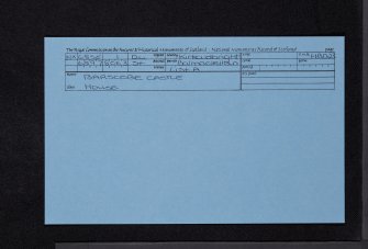 Barscobe Castle, NX68SE 1, Ordnance Survey index card, Recto
