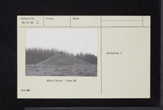 White Cairn, NX68SE 2, Ordnance Survey index card, Recto