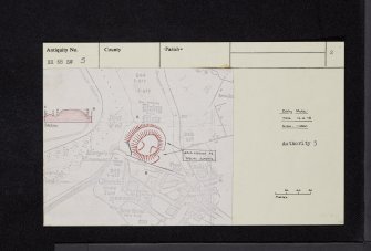 St John's Town Of Dalry, Motte, NX68SW 5, Ordnance Survey index card, page number 2, Recto