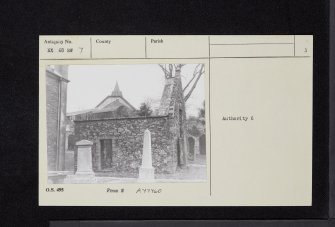 St John's Town Of Dalry, Dalry Parish Church, Aisle, NX68SW 7, Ordnance Survey index card, page number 3, Recto