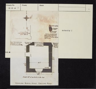 St John's Town Of Dalry, Dalry Parish Church, Aisle, NX68SW 7, Ordnance Survey index card, page number 1, Recto