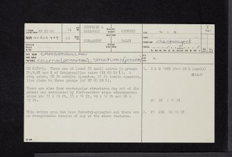 Craigengillan, NX69SW 13, Ordnance Survey index card, page number 1, Recto