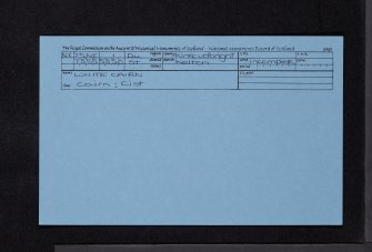 White Cairn, NX75NE 1, Ordnance Survey index card, Recto