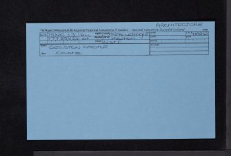 Gelston Castle, NX75NE 13, Ordnance Survey index card, Recto