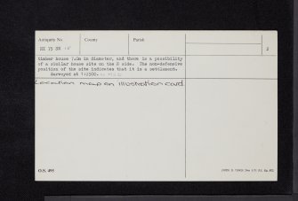 Kirkbride, NX75SW 15, Ordnance Survey index card, page number 2, Verso
