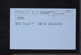 Kirkbride, NX75SW 15, Ordnance Survey index card, Recto