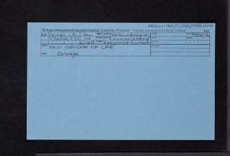 Old Bridge Of Urr, NX76NE 16, Ordnance Survey index card, Recto