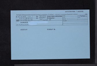 Balmaghie Parish Church And Churchyard, NX76NW 12, Ordnance Survey index card, Recto