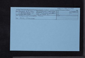 Crossmichael Mill, NX76NW 23, Ordnance Survey index card, Recto