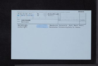 Carlingwark, NX76SE 22, Ordnance Survey index card, Recto
