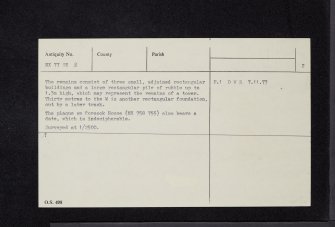 Upper Corsock, NX77SE 3, Ordnance Survey index card, page number 2, Verso
