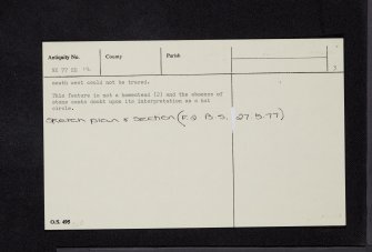 Crofts Burn, NX77SE 12, Ordnance Survey index card, page number 3, Recto