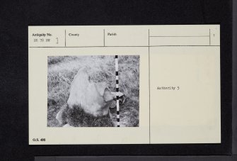 Hole Stone, NX78NW 1, Ordnance Survey index card, page number 1, Recto