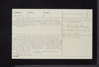 Loch Urr, Rough Island, NX78SE 2, Ordnance Survey index card, page number 2, Verso