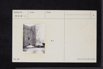 Drumcoltran Tower, NX86NE 2, Ordnance Survey index card, page number 2, Verso
