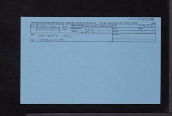 Spottes Hall, Stableyard, NX86NW 14, Ordnance Survey index card, Recto