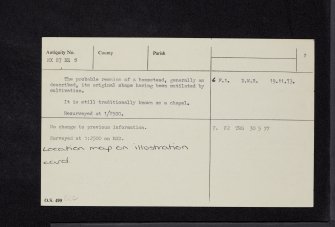 Barnsoul, NX87NE 5, Ordnance Survey index card, page number 2, Verso