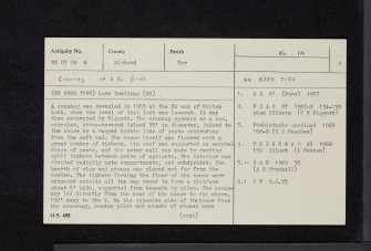 Milton Loch, NX87SW 4, Ordnance Survey index card, page number 1, Recto