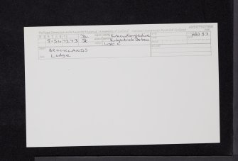 Brooklands, Lodge, NX87SW 13, Ordnance Survey index card, Recto