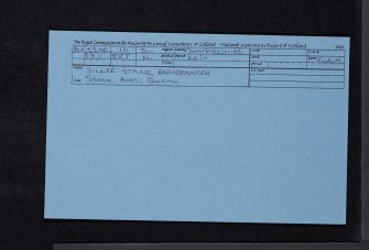 Siller Stane, Barndennoch, NX88NE 10, Ordnance Survey index card, Recto