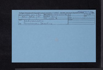 Barndennoch, NX88NE 27, Ordnance Survey index card, Recto