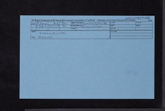 Maxwelton House, Kennels, NX88NW 8.2, Ordnance Survey index card, Recto