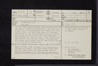 Maxwelton House, NX88NW 8, Ordnance Survey index card, page number 1, Recto