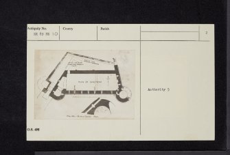 Morton Castle, NX89NE 10, Ordnance Survey index card, page number 2, Recto