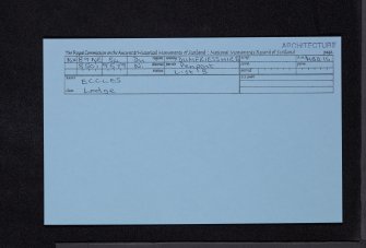 Eccles, Lodge, NX89NE 54, Ordnance Survey index card, Recto