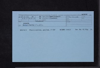 Dinning, NX89SE 10, Ordnance Survey index card, Recto