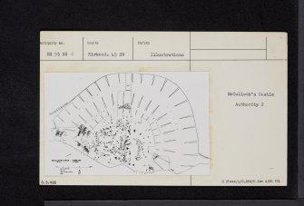 Mcculloch's Castle, NX95NE 4, Ordnance Survey index card, Recto