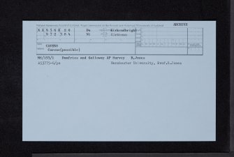 Cavens, NX95NE 20, Ordnance Survey index card, Recto