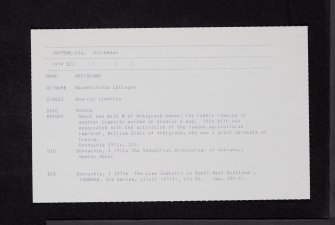 Arbigland, NX95NE 36, Ordnance Survey index card, Recto