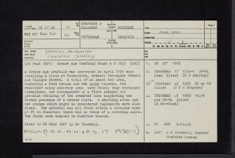 Dumfries, Palmerston, NX97NE 11, Ordnance Survey index card, page number 1, Recto