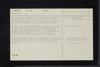 Dumfries, Townhead Motte, NX97NE 16, Ordnance Survey index card, page number 3, Recto